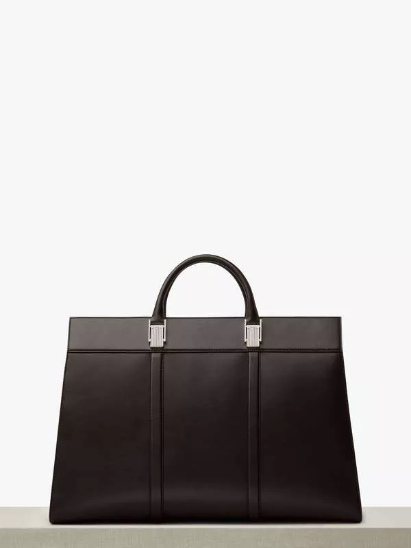 LEATHER TRAVEL BAG IN BITTER CHOCOLATE
