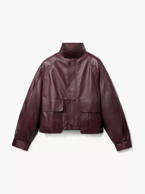  NAPPA LEATHER BLOUSON JACKET IN OXBLOOD「11 PCS LIMITED」