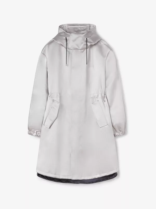  SILK-BLEND PARKA IN POWDER PINK