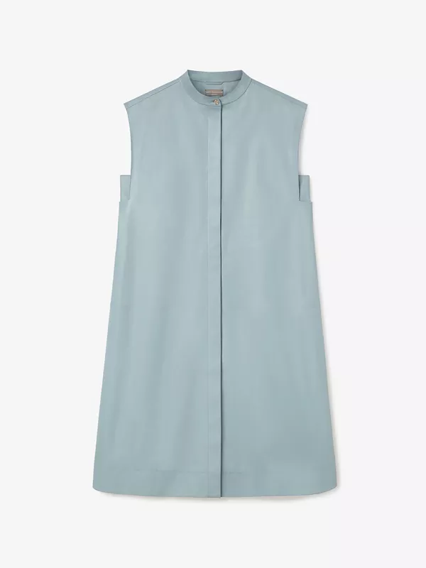 LEATHER TUNIC IN MINERAL