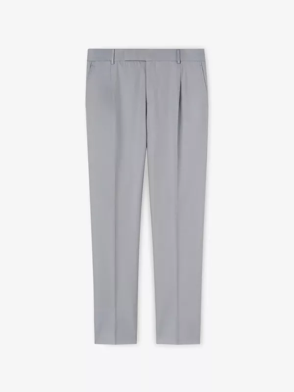 COTTON-SILK SUIT TROUSERS IN POWDER BLUE