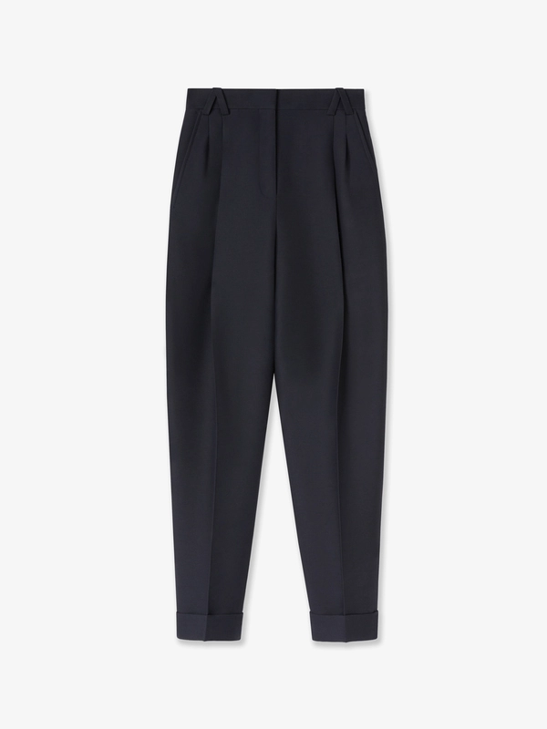 WOOL-BLEND TROUSERS IN BLACK