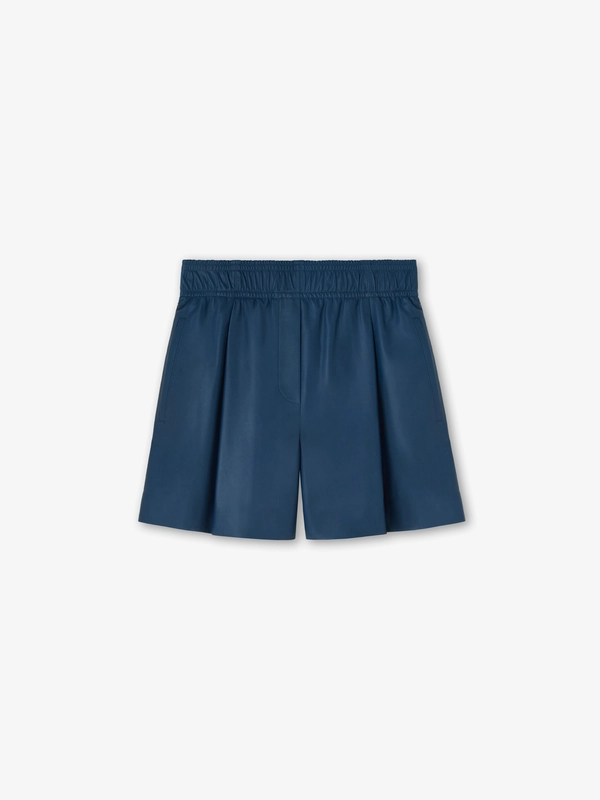 LIGHT NAPPA BOXY SHORT IN TORMALINA BLUE